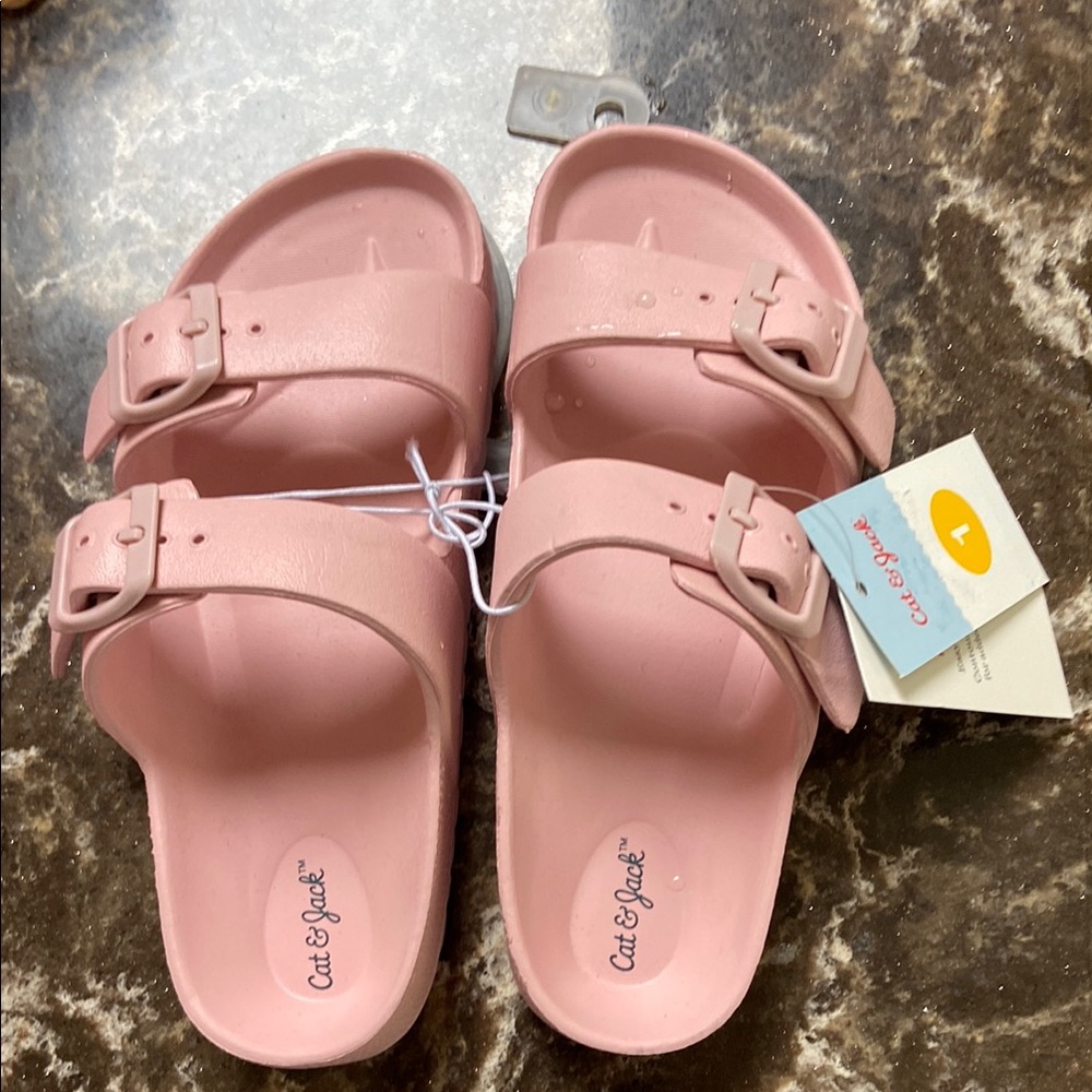 Cat & Jack Pink Kids Sandals sz 1 NWT